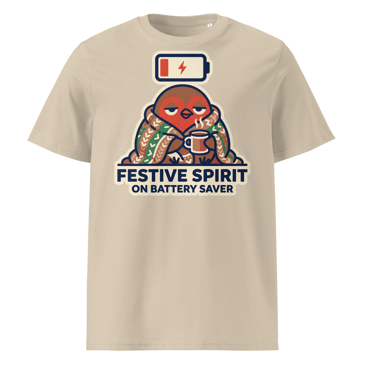 Festive Spirit On Battery Saver Christmas T-Shirt - Ricki Robin