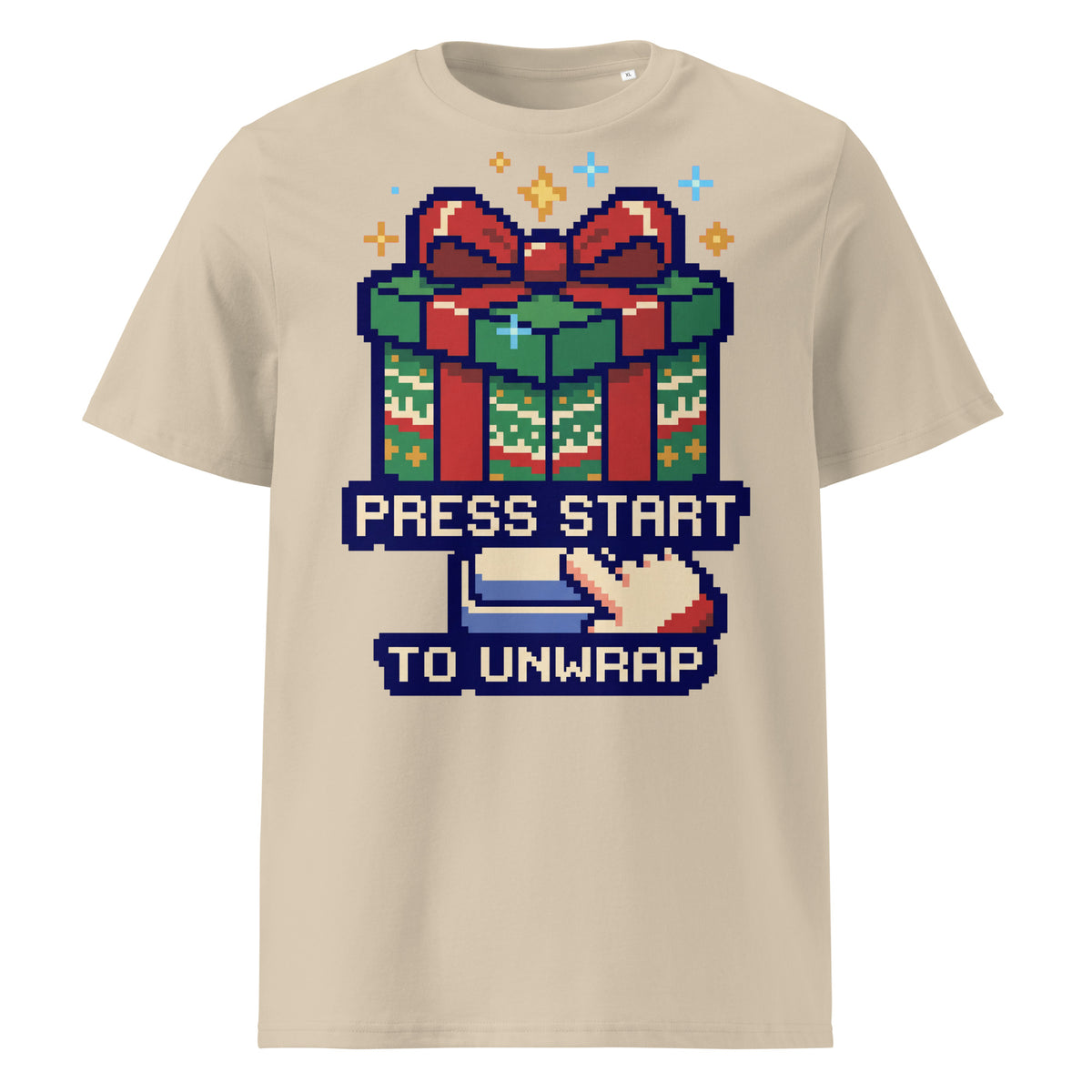 Press Start To Unwrap Christmas T-Shirt - Ricki Robin