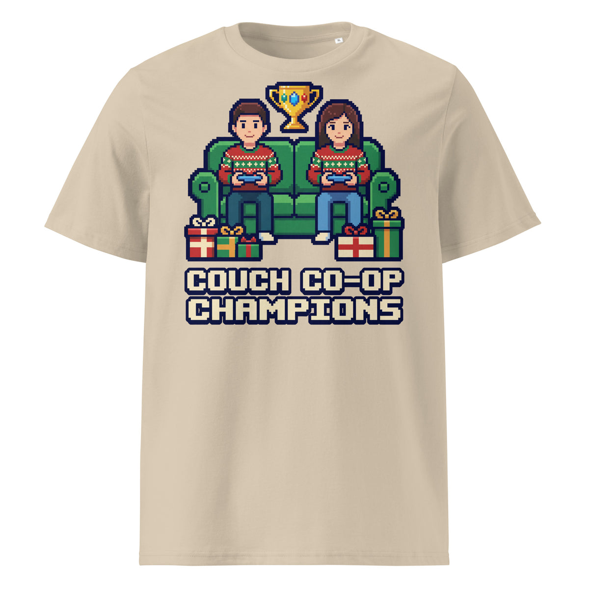 Couch Co-op Champions Christmas T-Shirt - Ricki Robin
