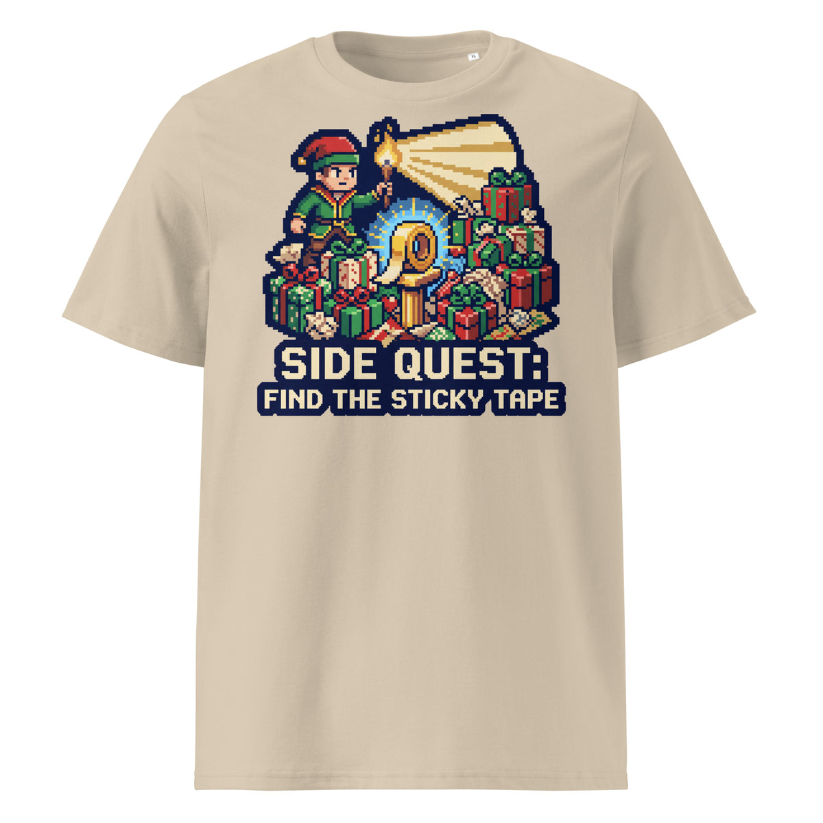 Side Quest: Find The Sticky Tape Christmas T-Shirt - Ricki Robin