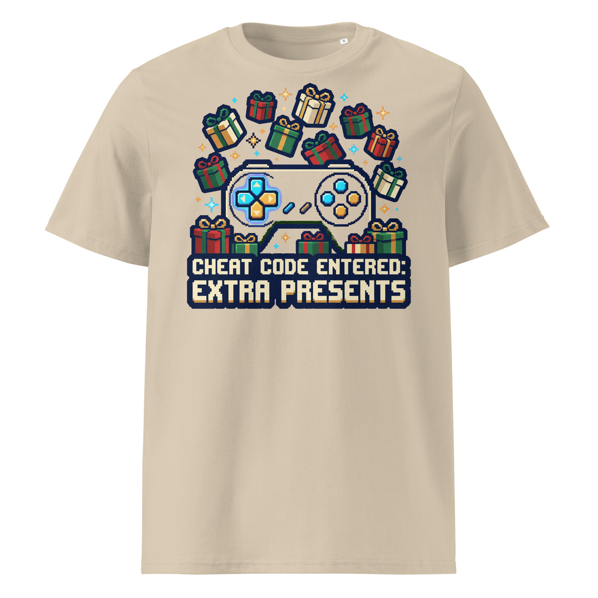 Cheat Code: Extra Presents Christmas T-Shirt - Ricki Robin