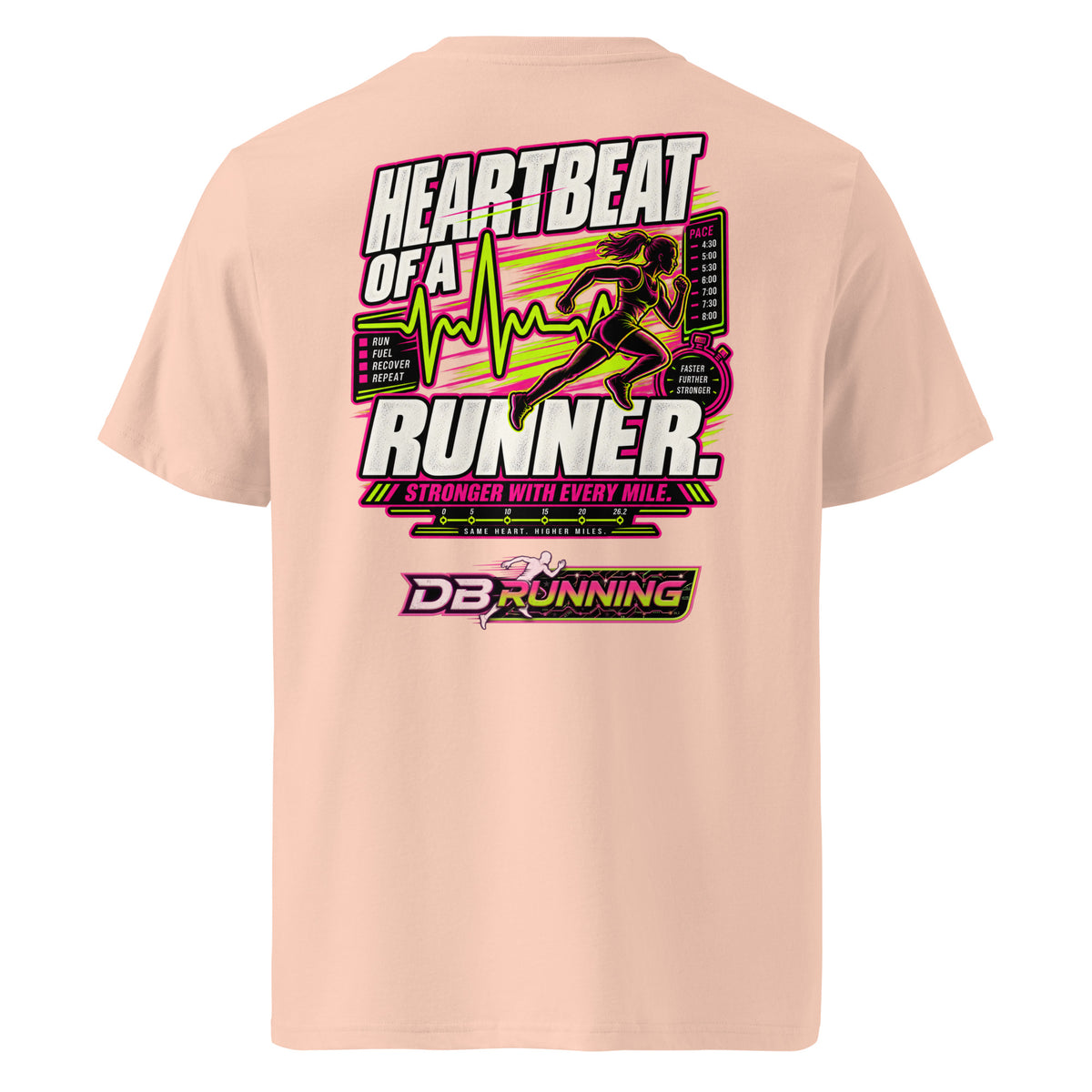 Heartbeat of a Runner Female - T-Shirt - DB Running