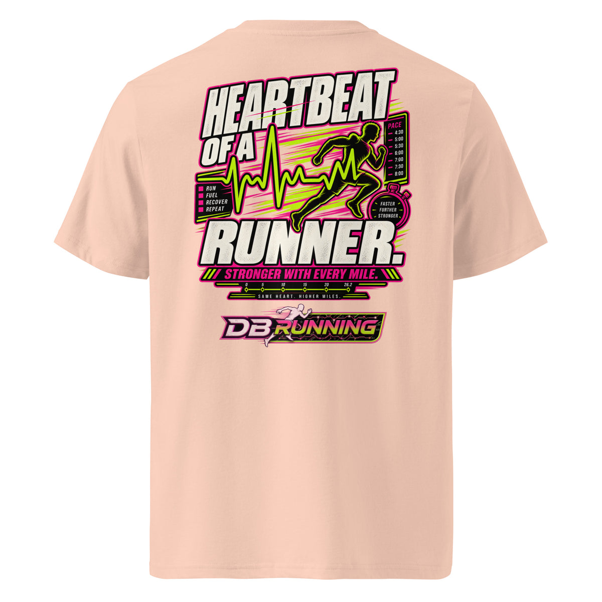 Heartbeat of a Runner Male - T-Shirt - DB Running