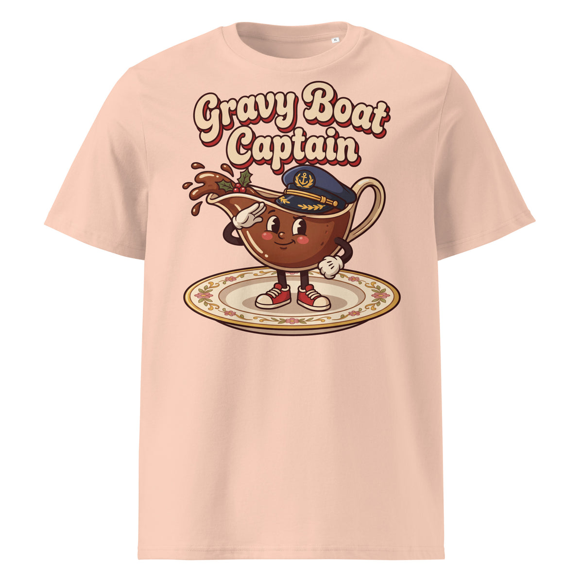 Gravy Boat Captain Christmas T-Shirt (Pastels) - Ricki Robin