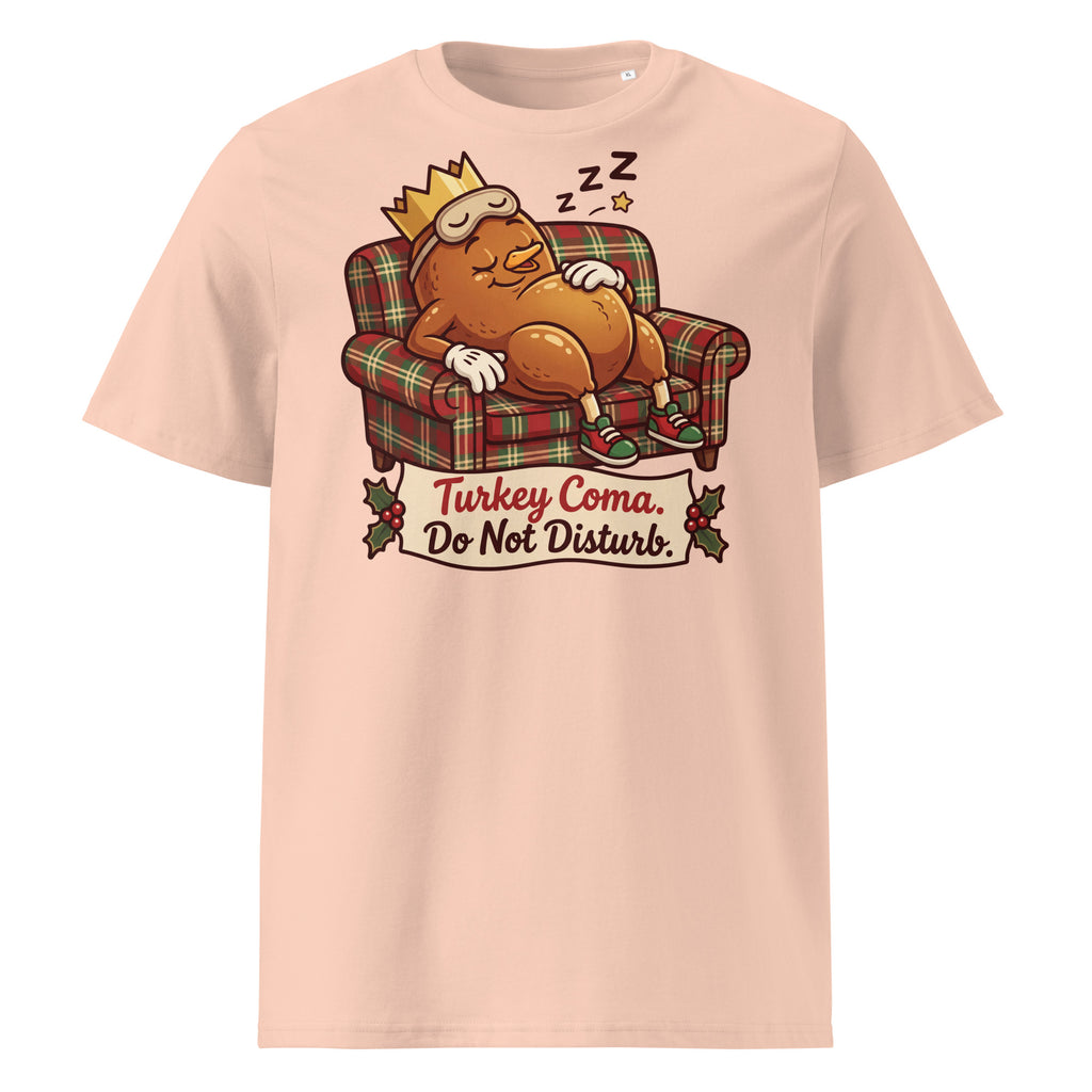 Turkey Coma. Do Not Disturb. Christmas T-Shirt (Pastels) - Ricki Robin