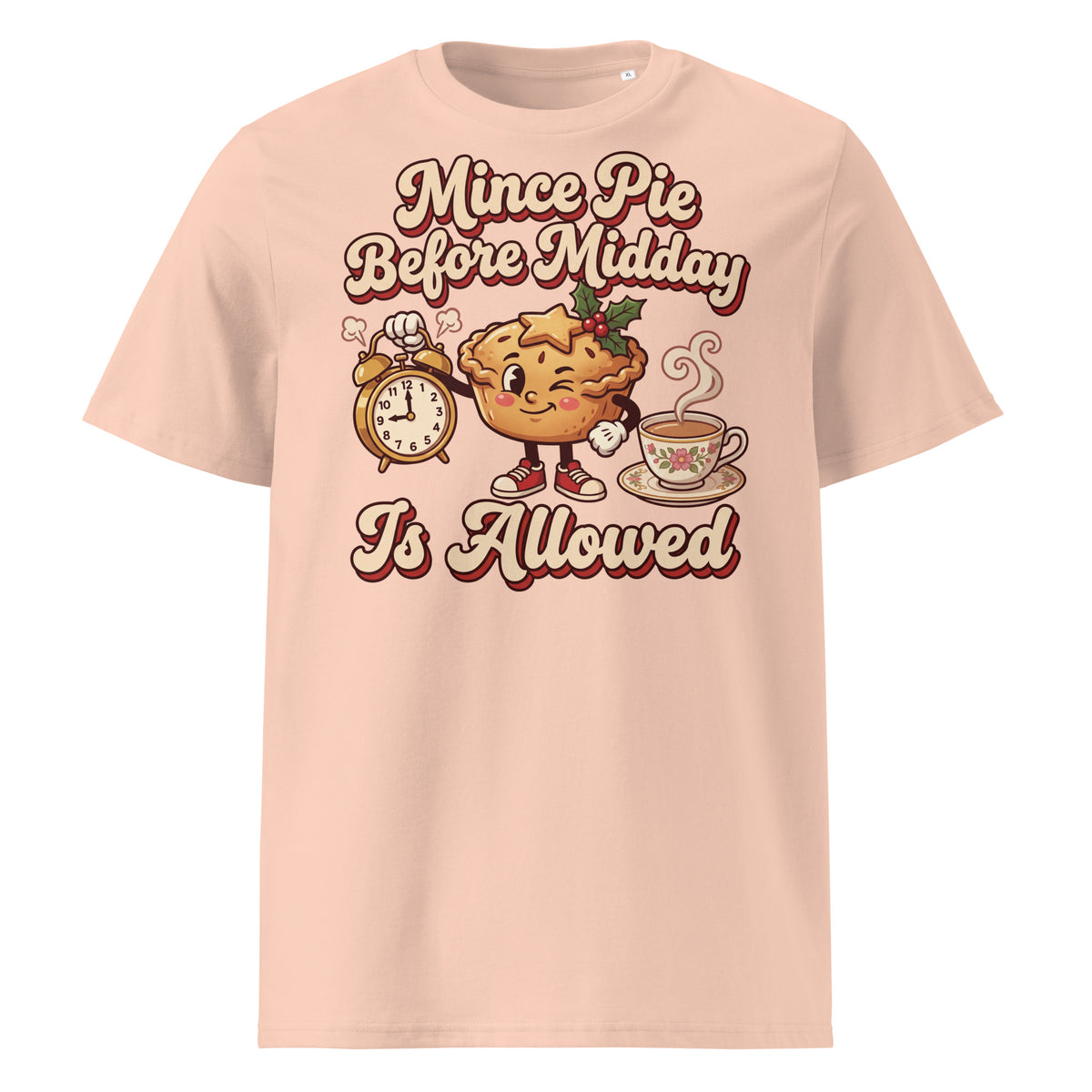Mince Pie Before Midday Is Allowed Christmas T-Shirt (Pastels) - Ricki Robin