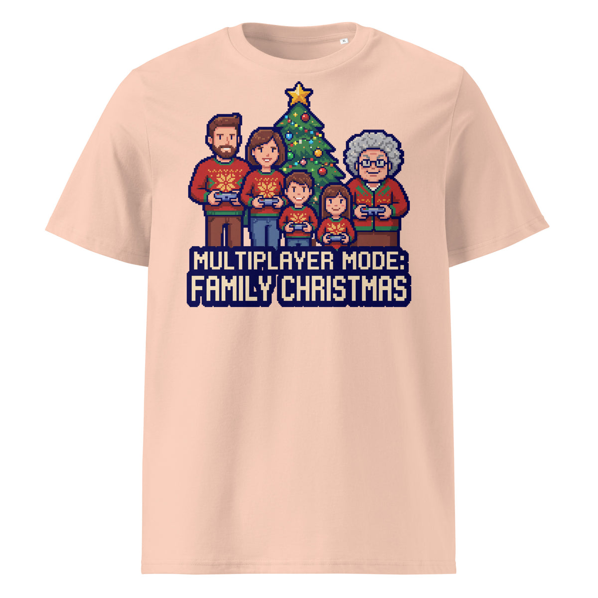 Multiplayer Mode: Family Christmas T-Shirt (Pastels) - Ricki Robin