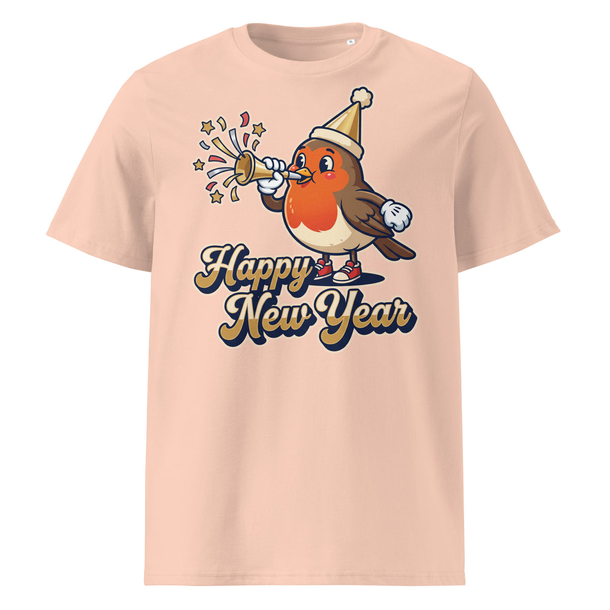 Happy New Year Robin T-Shirt (Pastels) - Ricki Robin