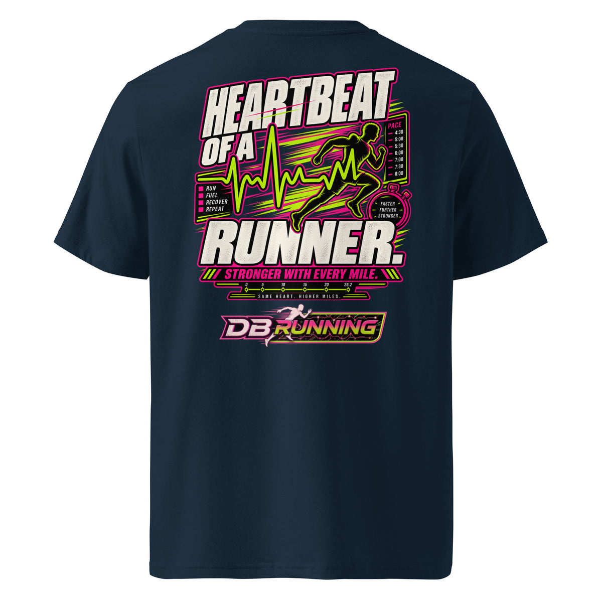 Heartbeat of a Runner Male - T-Shirt - DB Running