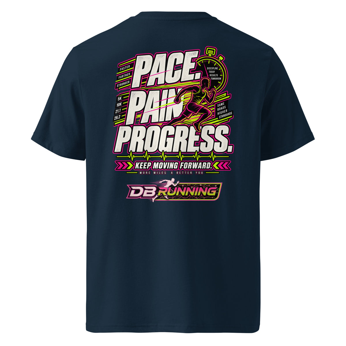 Pace. Pain. Progress Male - T-Shirt - DB Running