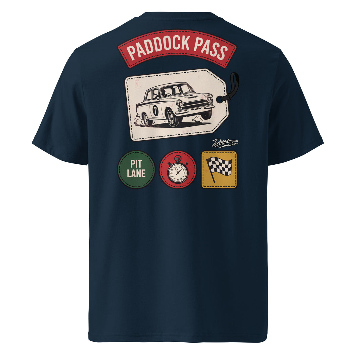 Cortina Paddock Pass Seven T-Shirt - Dean's Classic Cars