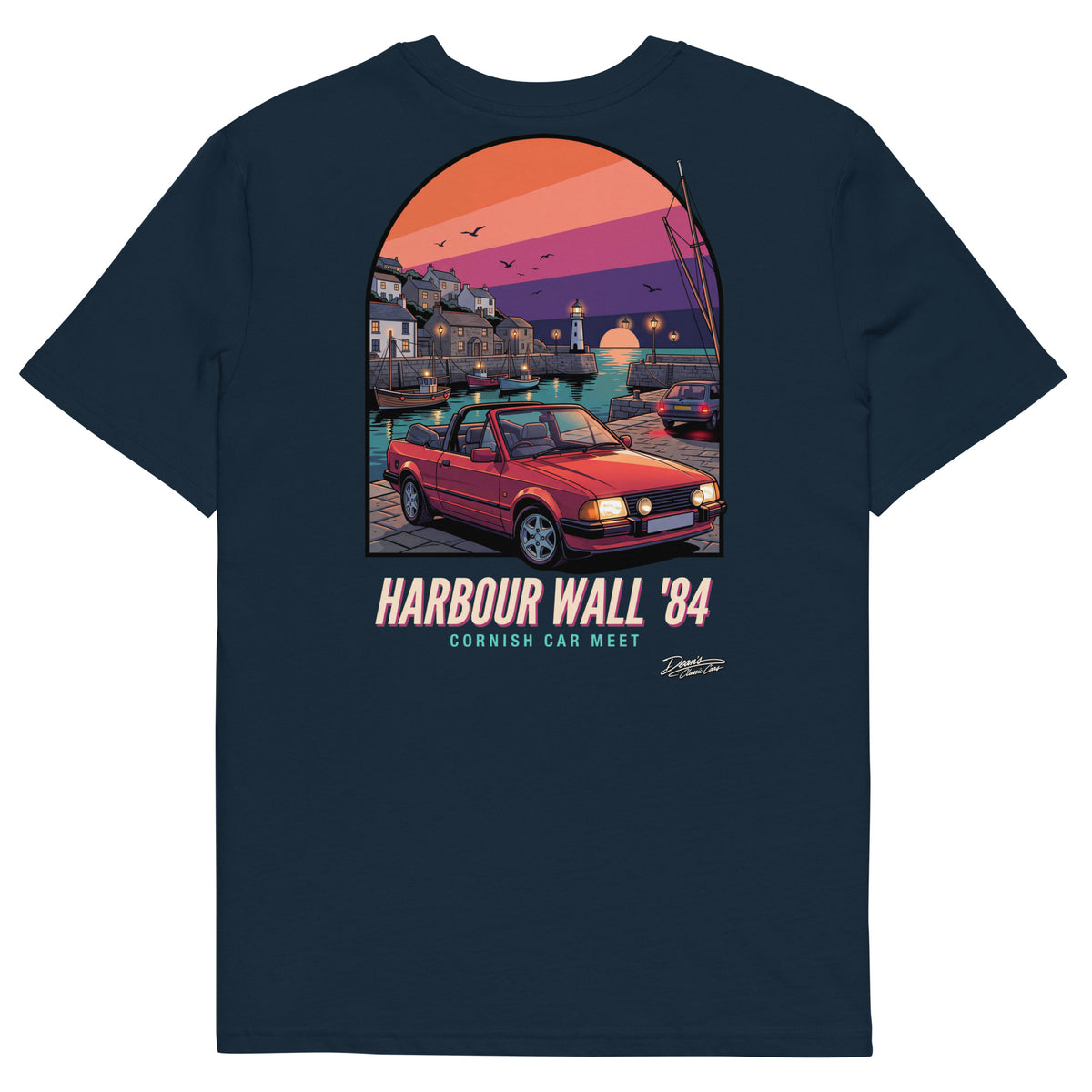 XR3i Cabriolet Harbour Wall T-Shirt - Dean's Classic Cars