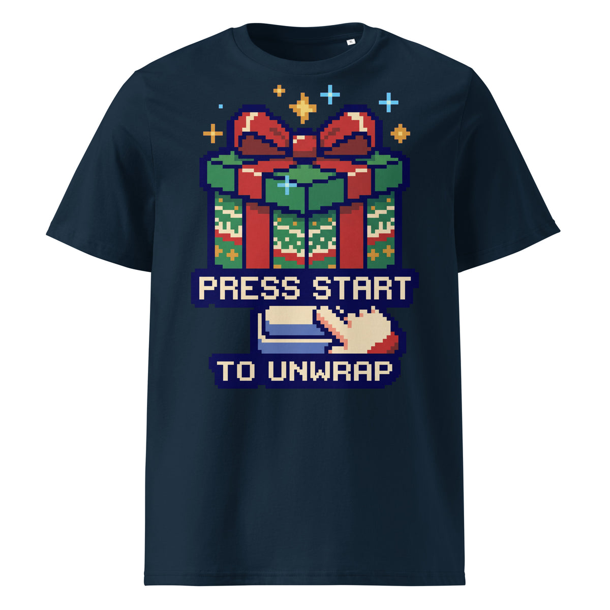 Press Start To Unwrap Christmas T-Shirt - Ricki Robin
