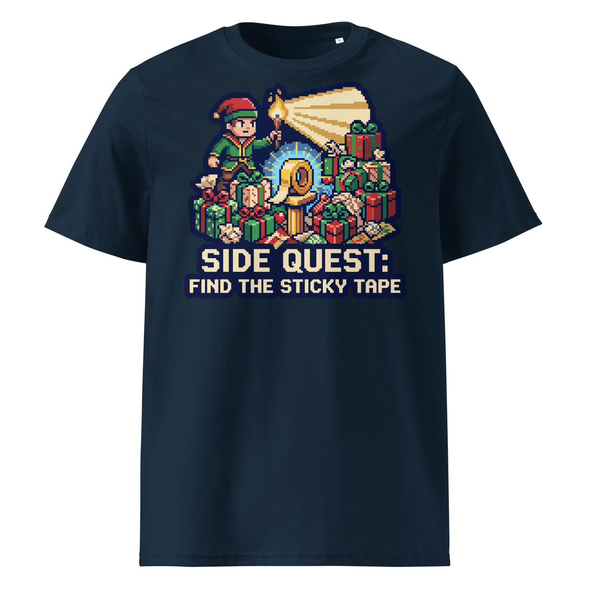 Side Quest: Find The Sticky Tape Christmas T-Shirt - Ricki Robin