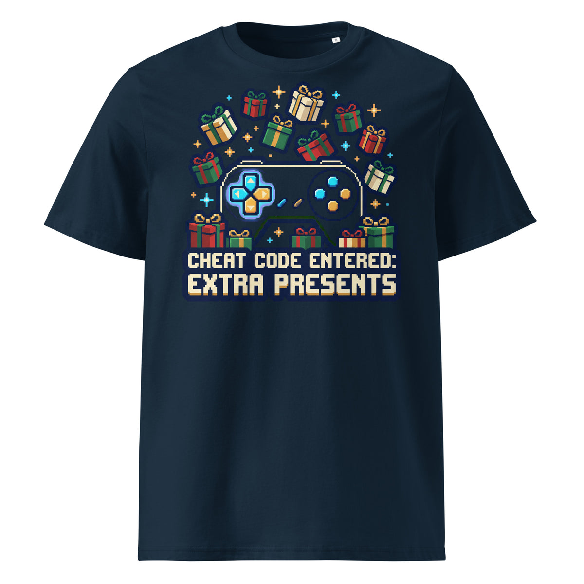 Cheat Code: Extra Presents Christmas T-Shirt - Ricki Robin
