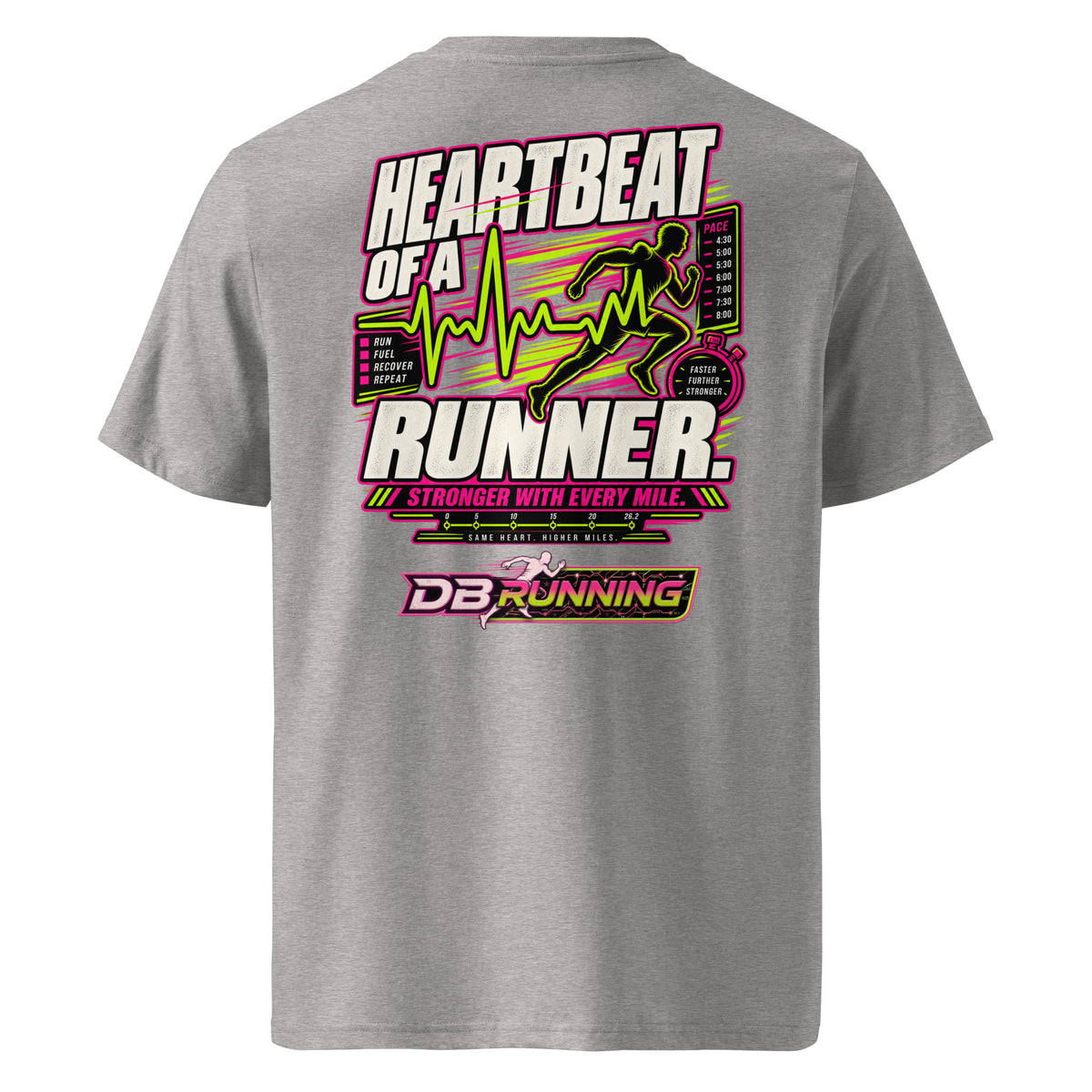 Heartbeat of a Runner Male - T-Shirt - DB Running