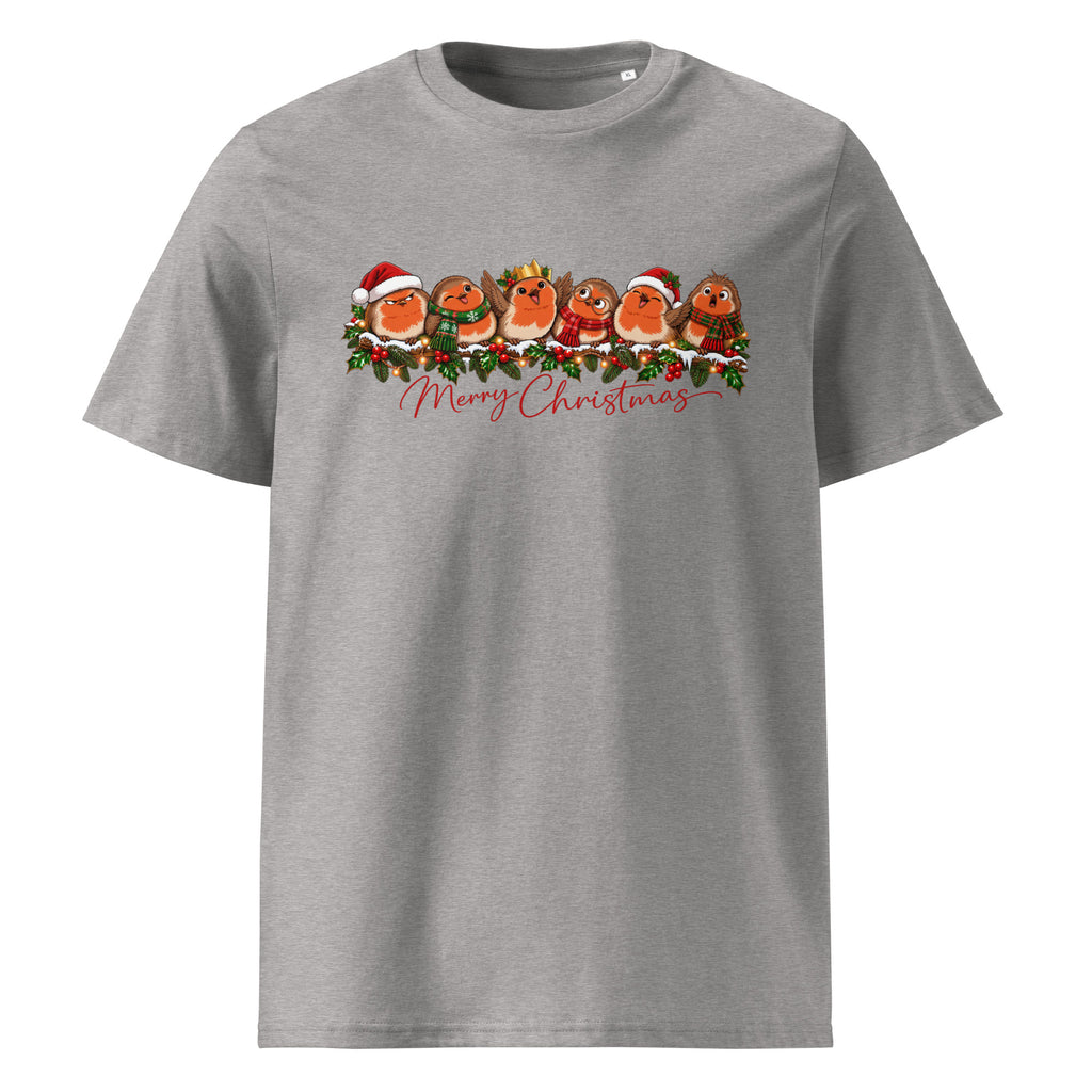Robins on Holly Merry Christmas T-Shirt - Ricki Robin