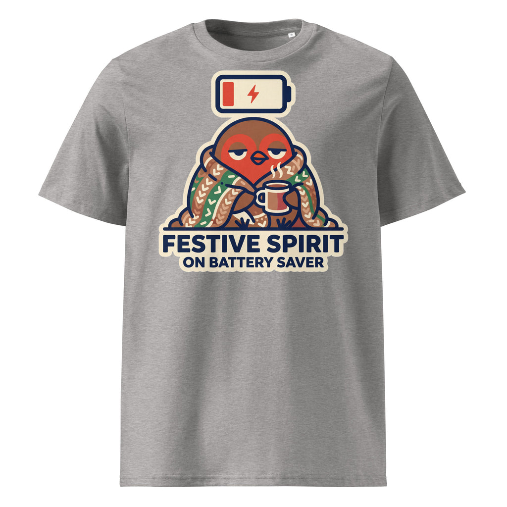 Festive Spirit On Battery Saver Christmas T-Shirt - Ricki Robin