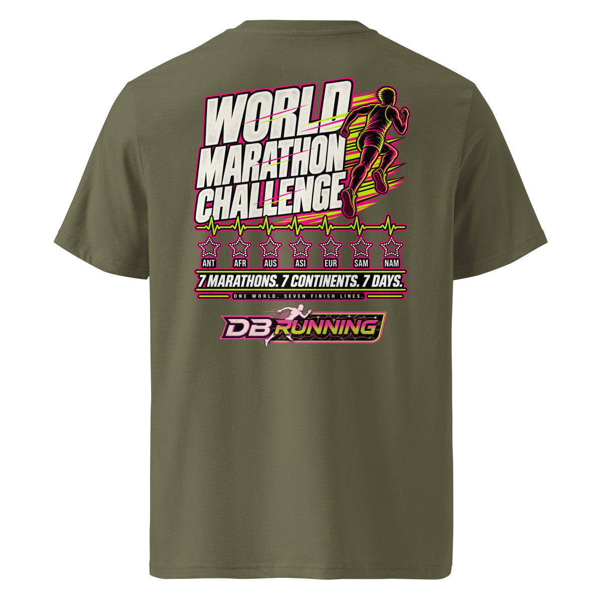 World Marathon Challenge Male - T-Shirt - DB Running