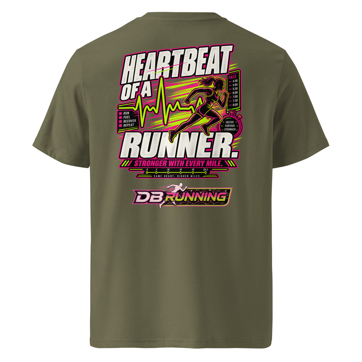 Heartbeat of a Runner Female - T-Shirt - DB Running