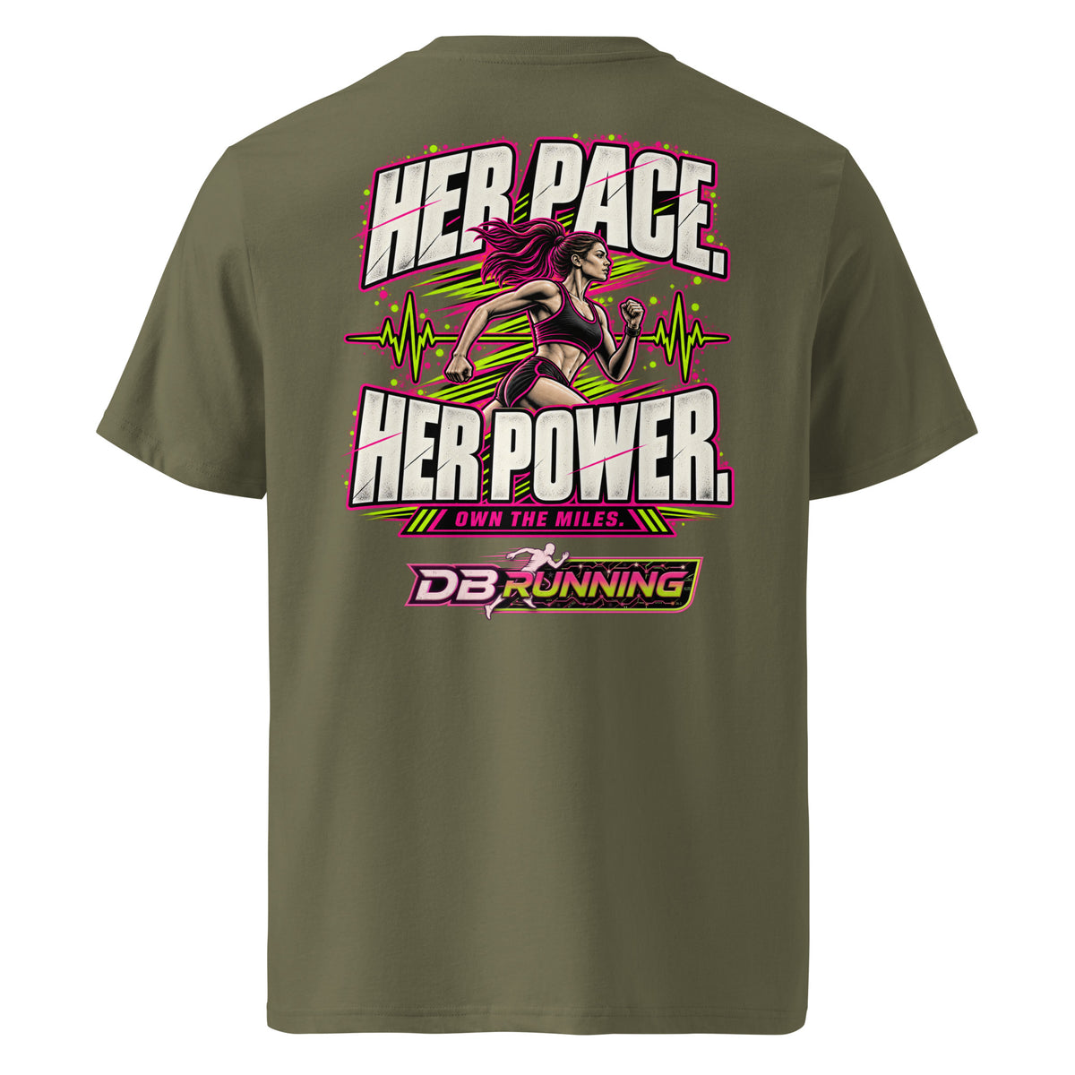 Her Pace. Her Power. - T-Shirt - DB Running