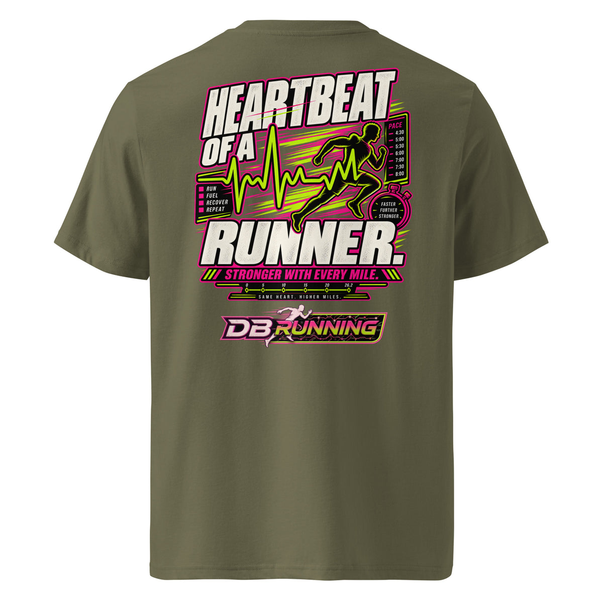 Heartbeat of a Runner Male - T-Shirt - DB Running