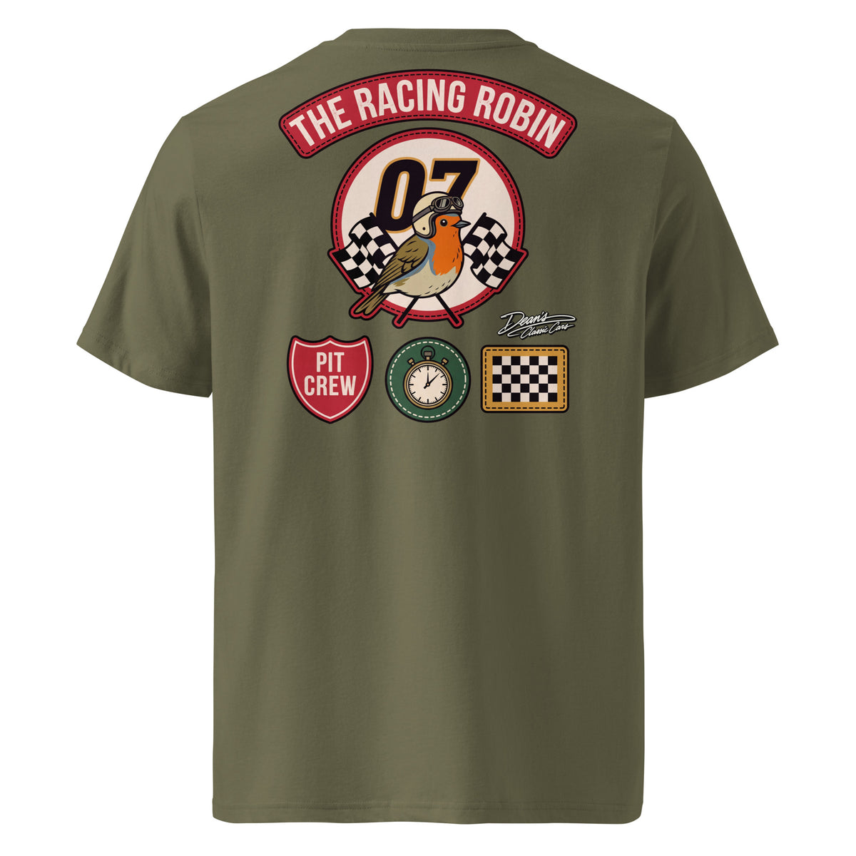 Racing Robin Pit Crew T-Shirt - Dean's Classic Cars