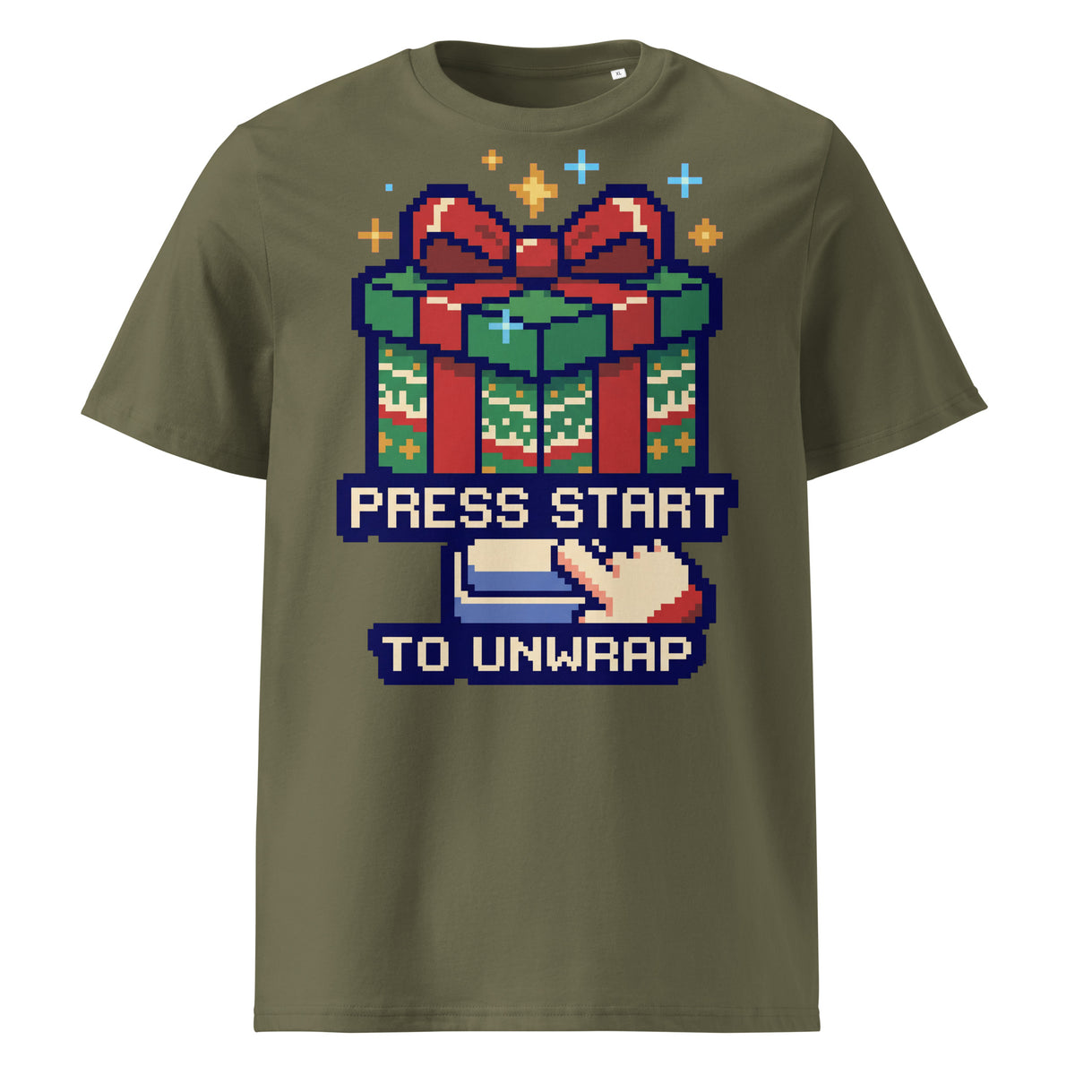 Press Start To Unwrap Christmas T-Shirt - Ricki Robin