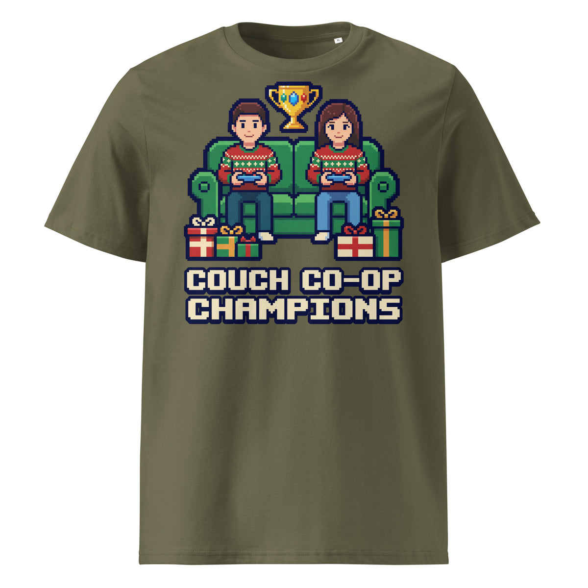 Couch Co-op Champions Christmas T-Shirt - Ricki Robin
