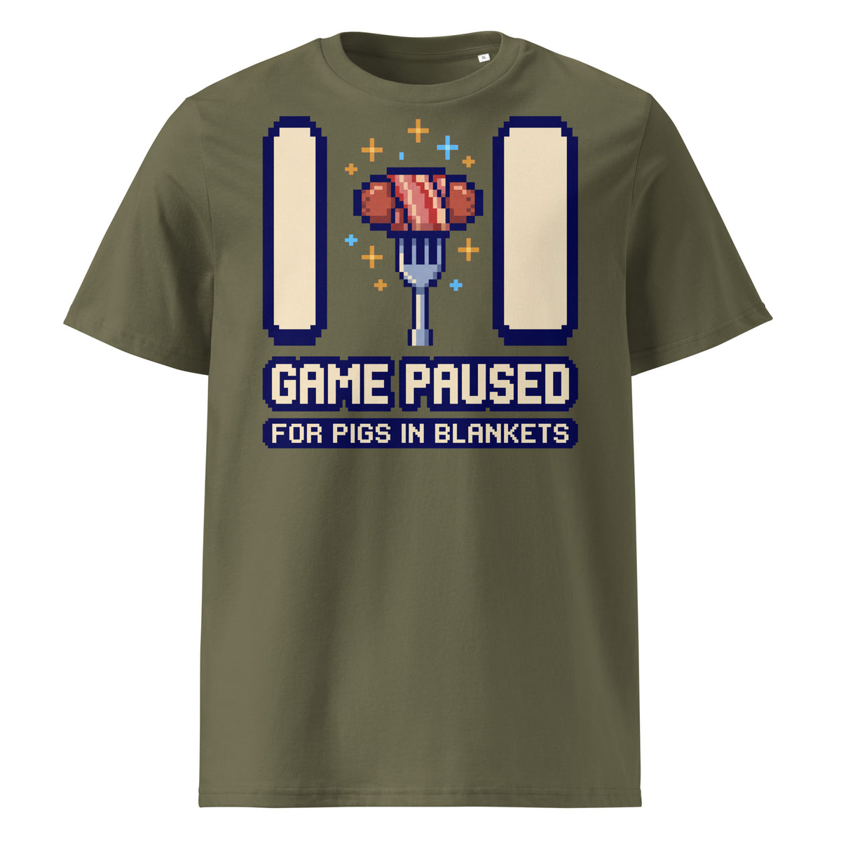 Game Paused For Pigs In Blankets Christmas T-Shirt - Ricki Robin