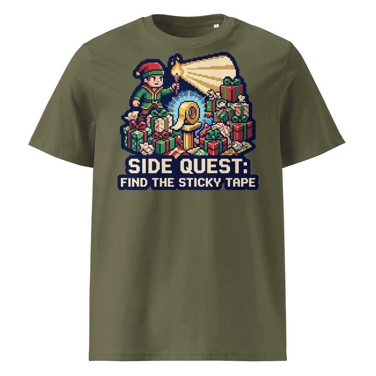 Side Quest: Find The Sticky Tape Christmas T-Shirt - Ricki Robin