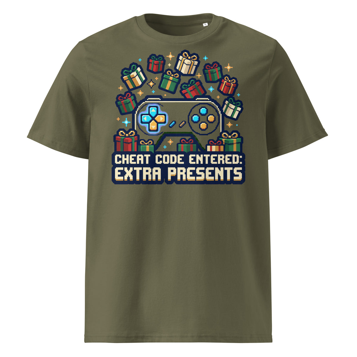 Cheat Code: Extra Presents Christmas T-Shirt - Ricki Robin