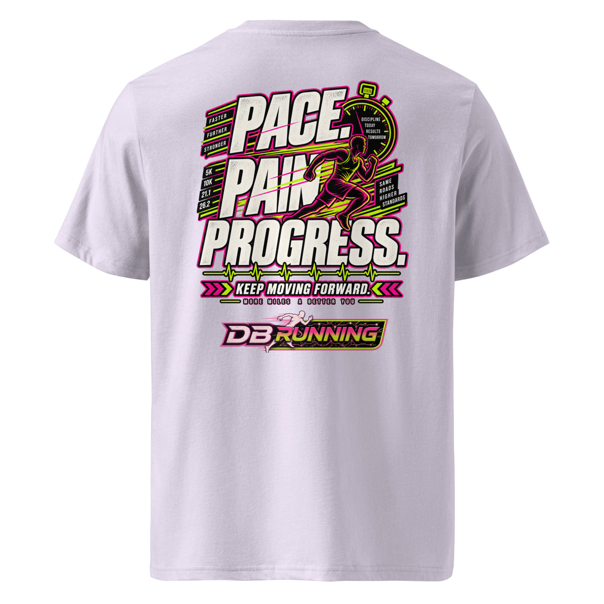 Pace. Pain. Progress Male - T-Shirt - DB Running