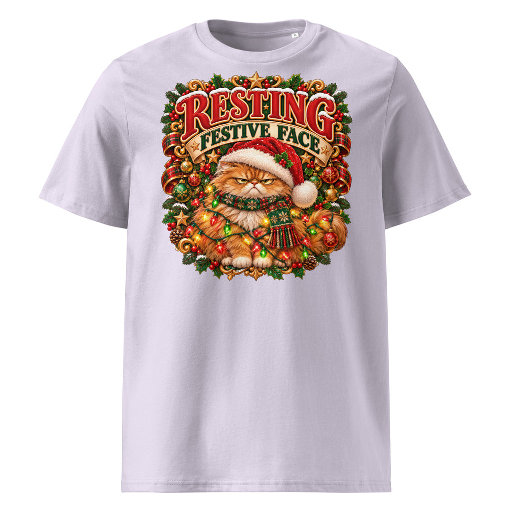 Resting Festive Face Christmas T-Shirt (Pastels) - Ricki Robin