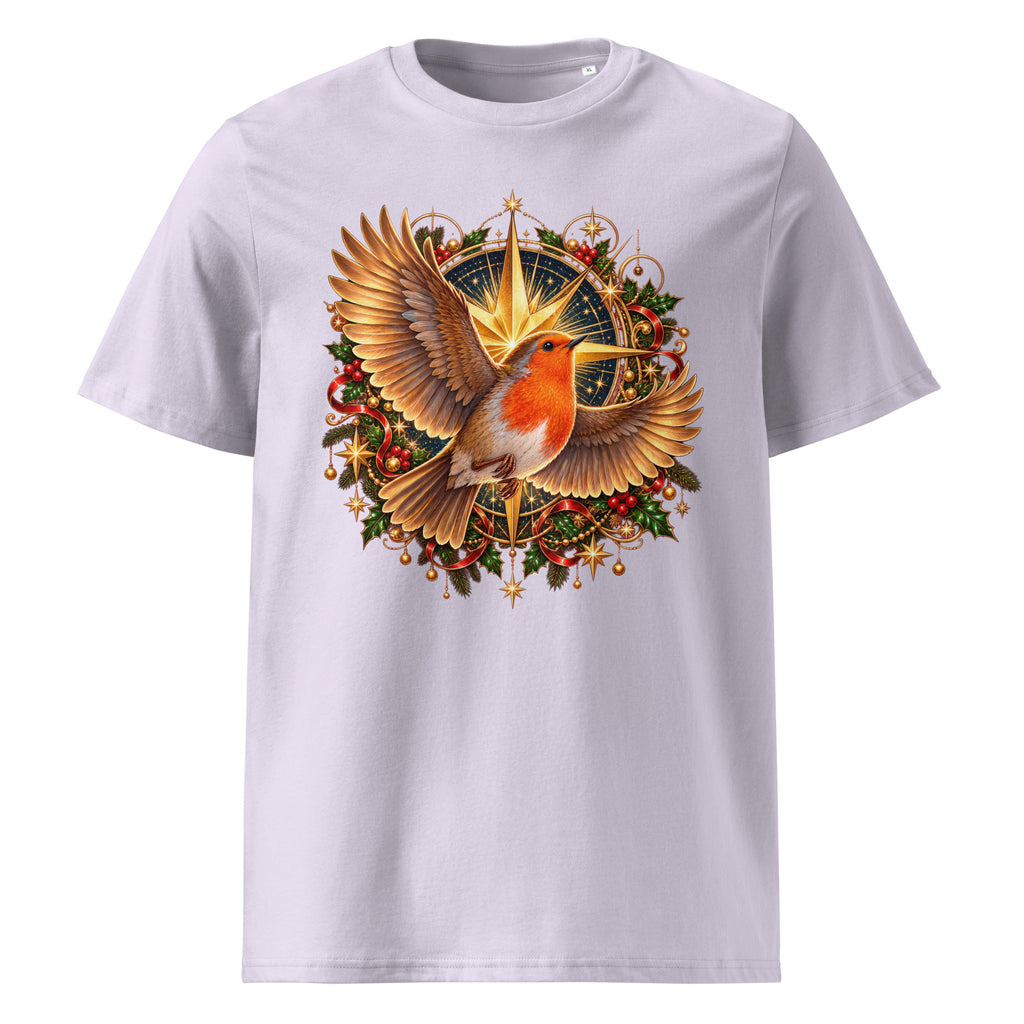 Majestic Robin Starburst Christmas T-Shirt (Pastels) - Ricki Robin