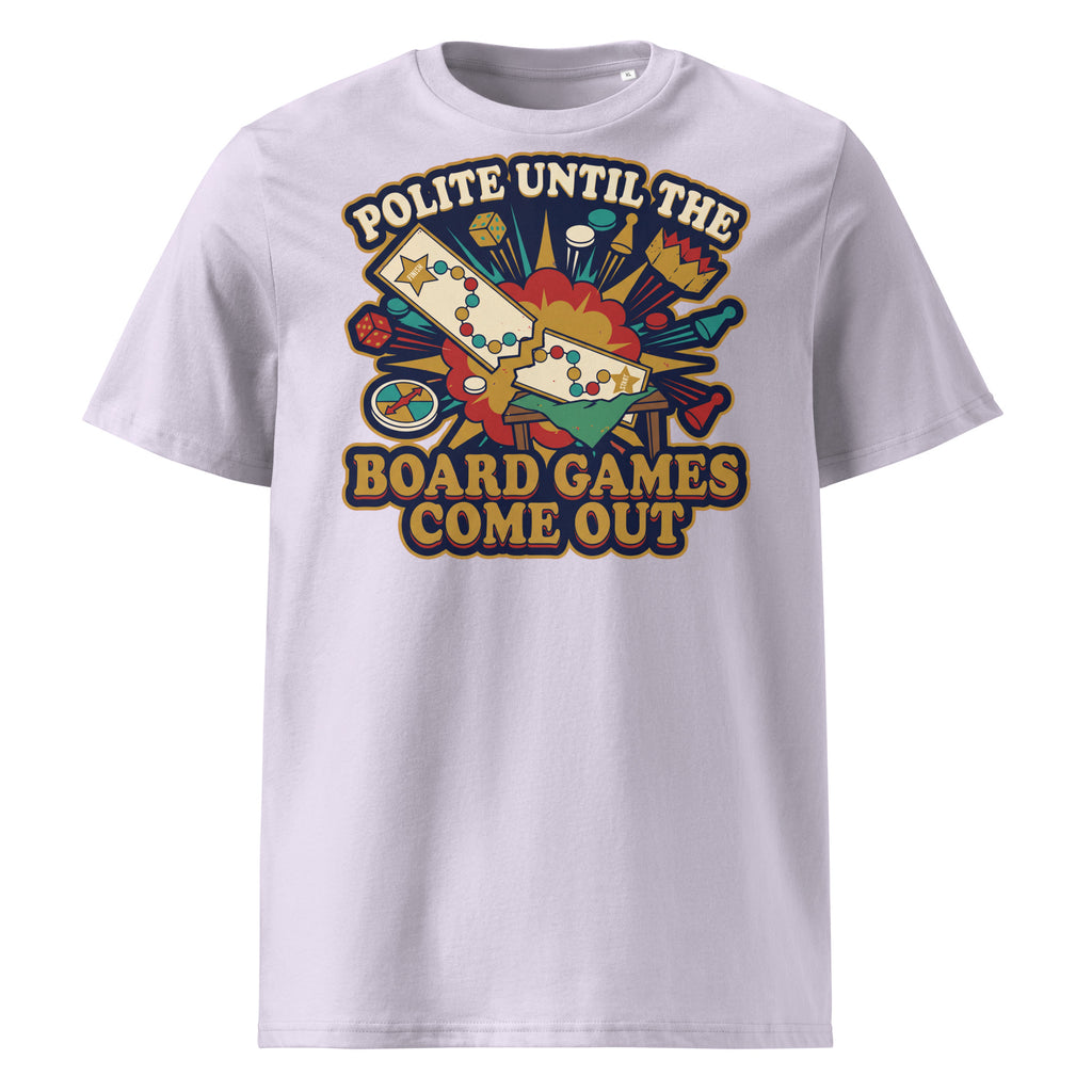Polite Until The Board Games Come Out Christmas T-Shirt (Pastels) - Ricki Robin
