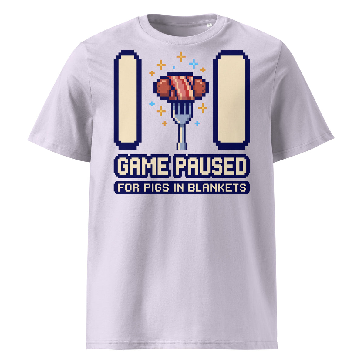 Game Paused For Pigs In Blankets Christmas T-Shirt (Pastels) - Ricki Robin