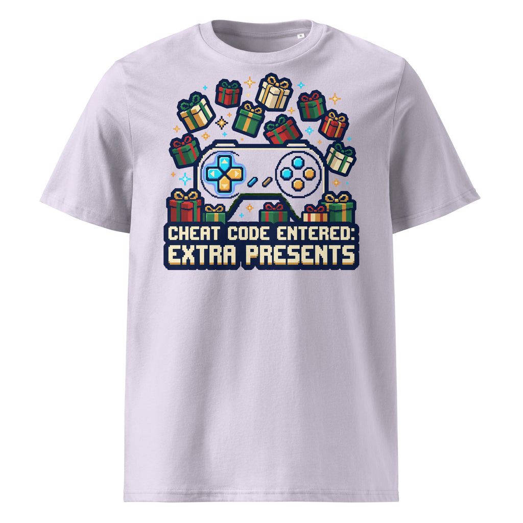 Cheat Code: Extra Presents Christmas T-Shirt (Pastels) - Ricki Robin
