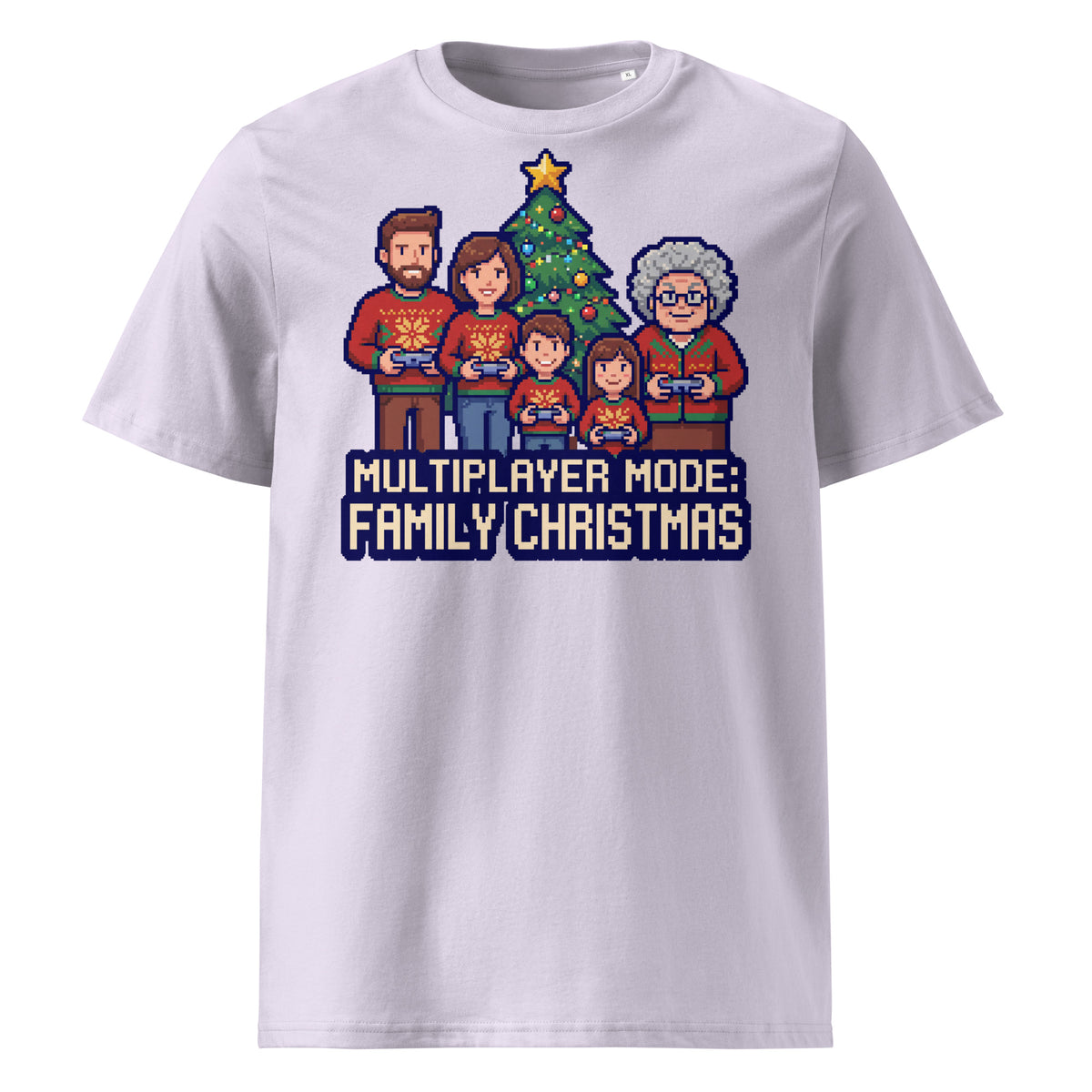 Multiplayer Mode: Family Christmas T-Shirt (Pastels) - Ricki Robin