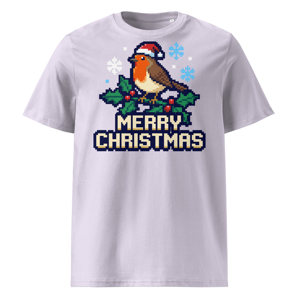 8-Bit Robin Christmas T-Shirt (Pastels) - Ricki Robin