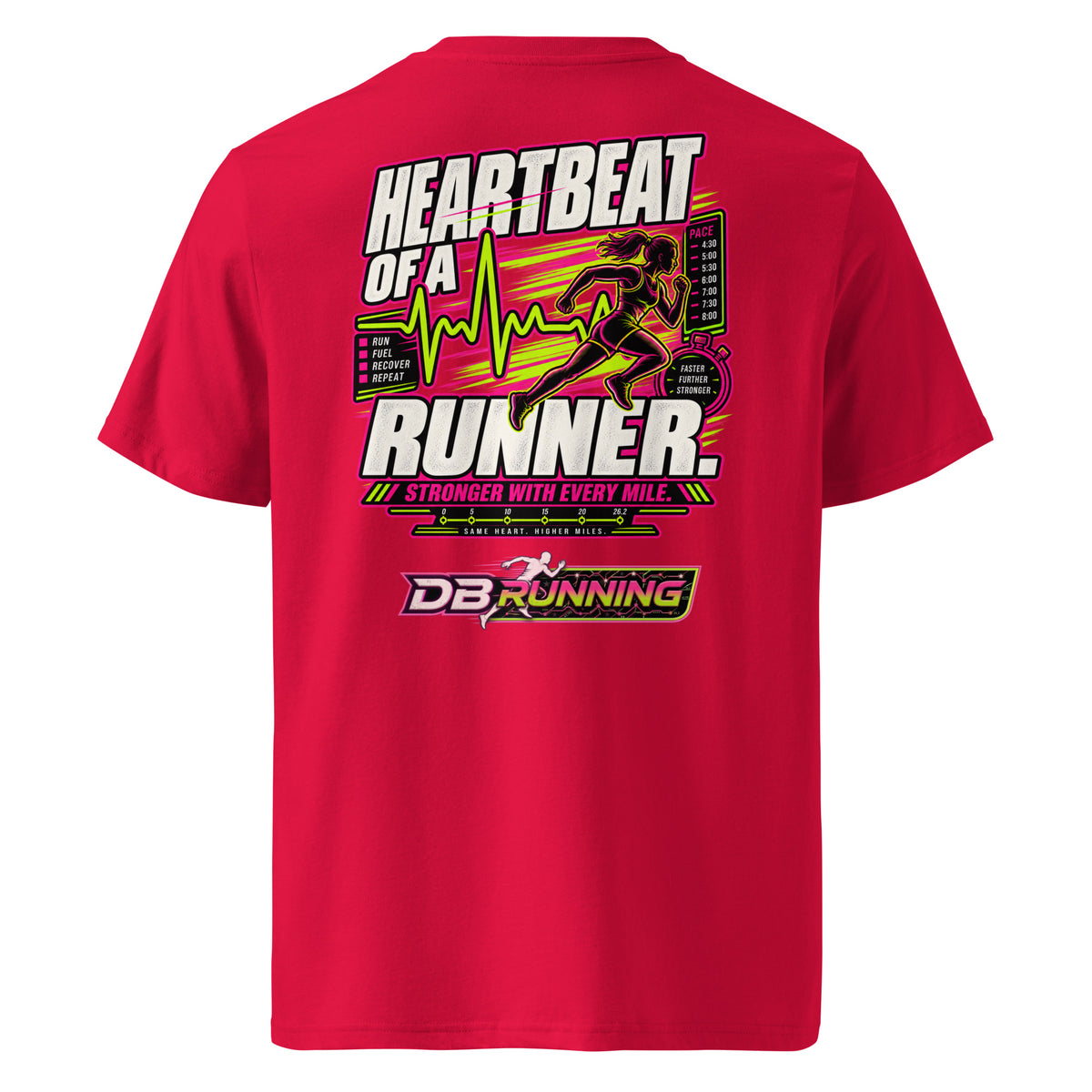 Heartbeat of a Runner Female - T-Shirt - DB Running
