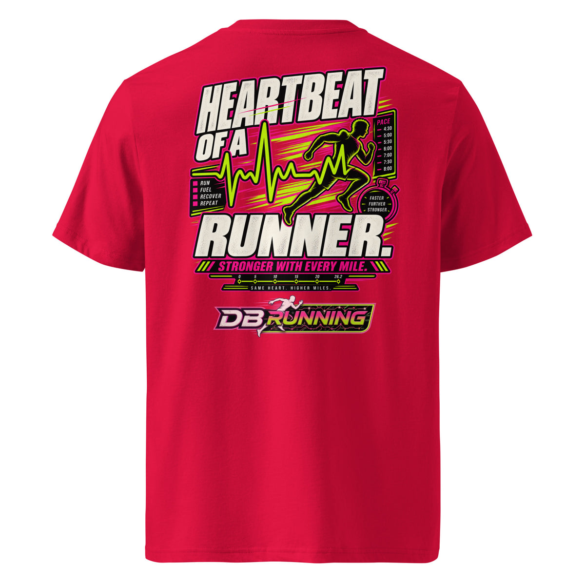 Heartbeat of a Runner Male - T-Shirt - DB Running