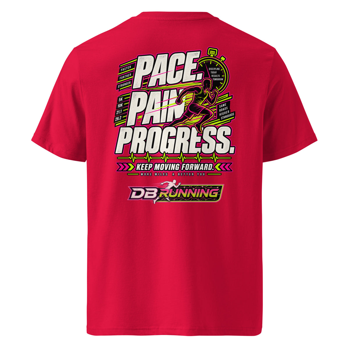 Pace. Pain. Progress Male - T-Shirt - DB Running