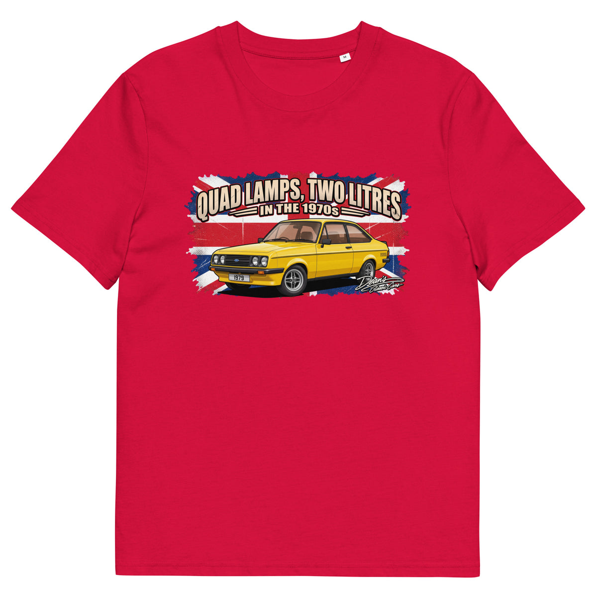 Escort RS2000 Signal Yellow T-Shirt - Dean's Classic Cars