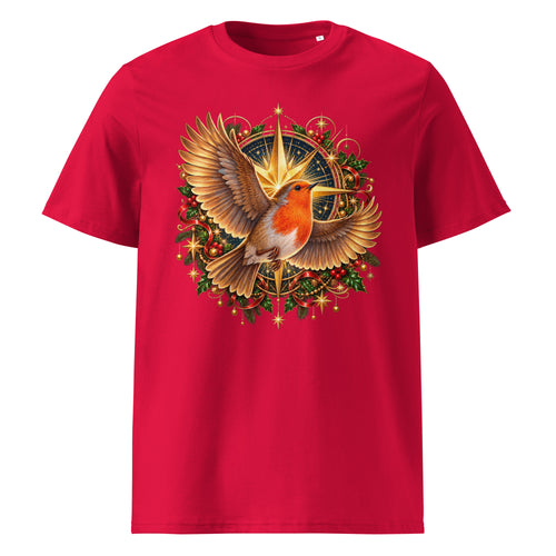 Majestic Robin Starburst Christmas T-Shirt - Ricki Robin
