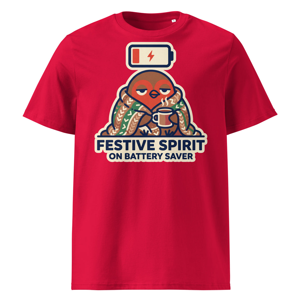 Festive Spirit On Battery Saver Christmas T-Shirt - Ricki Robin