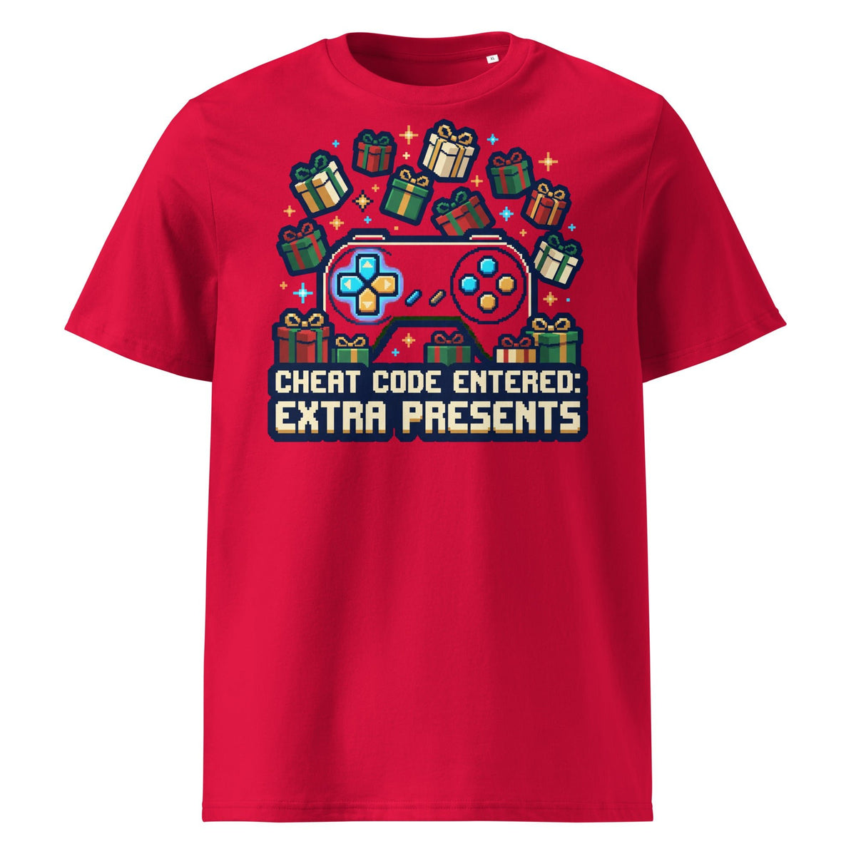 Cheat Code: Extra Presents Christmas T-Shirt - Ricki Robin