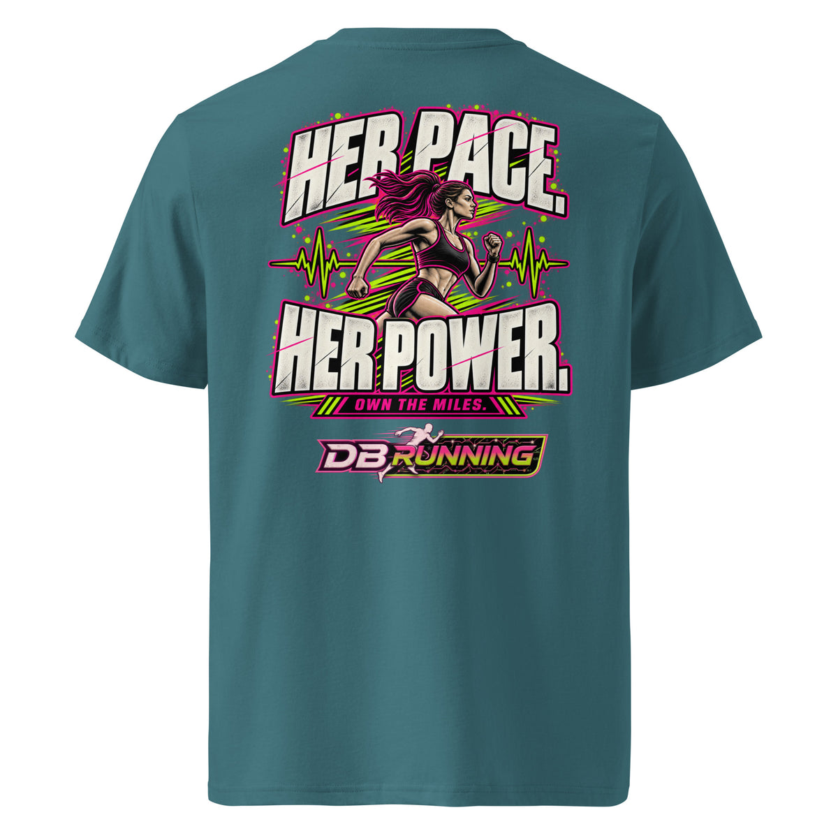 Her Pace. Her Power. - T-Shirt - DB Running