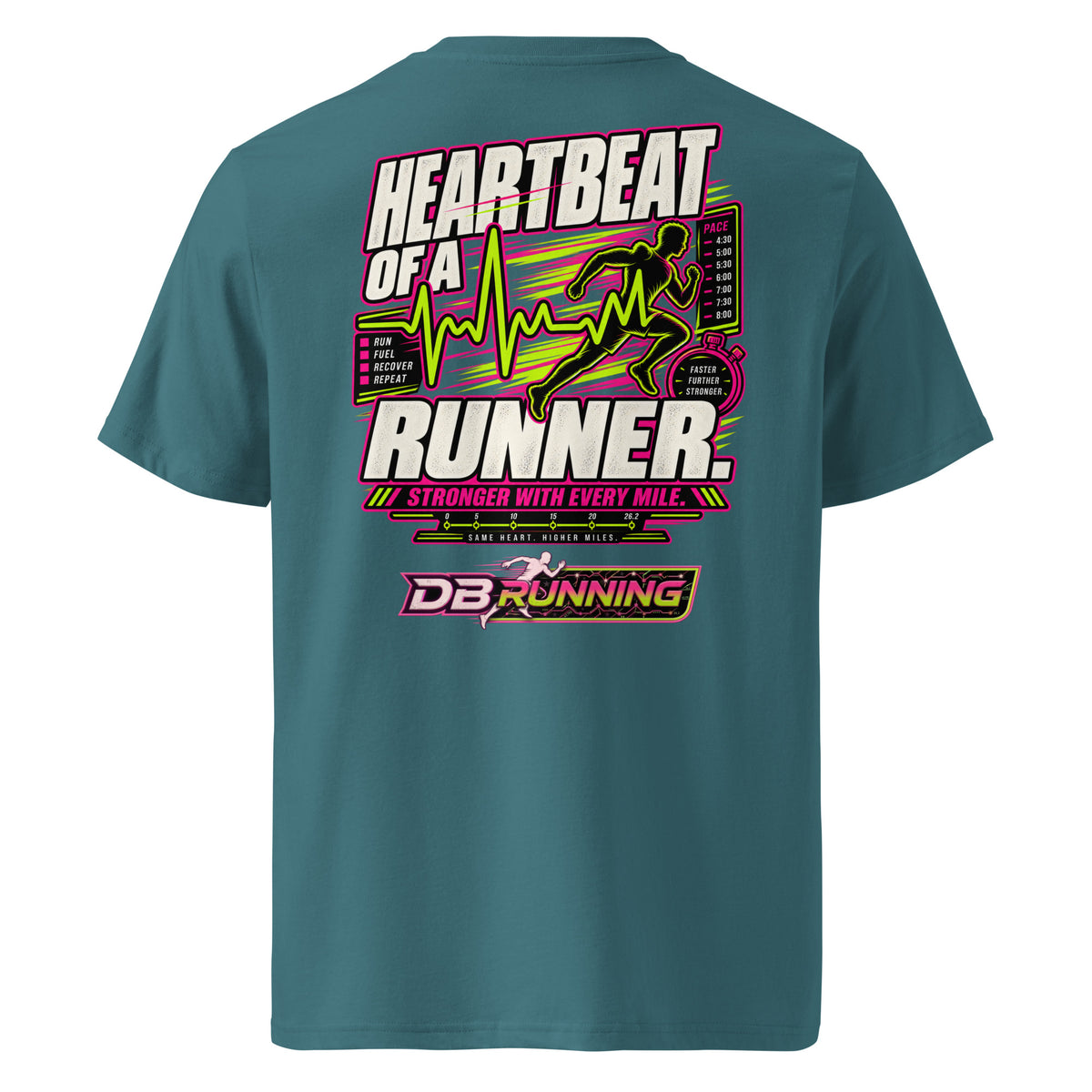 Heartbeat of a Runner Male - T-Shirt - DB Running