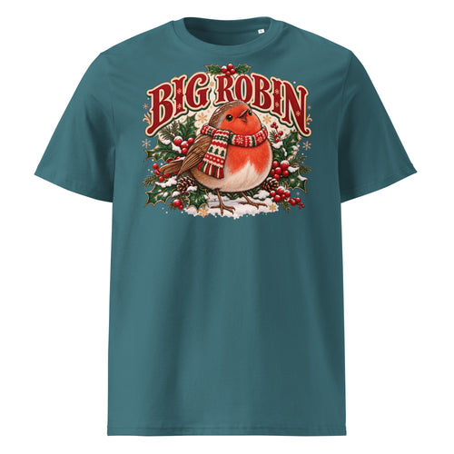 Big Robin Christmas T-Shirt (Pastels) - Ricki Robin